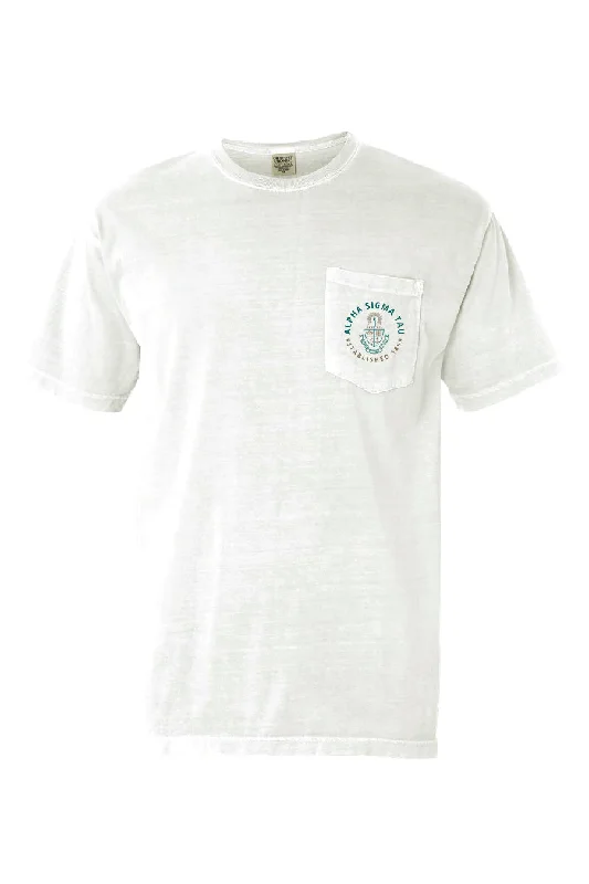 White Logo Pocket Tee