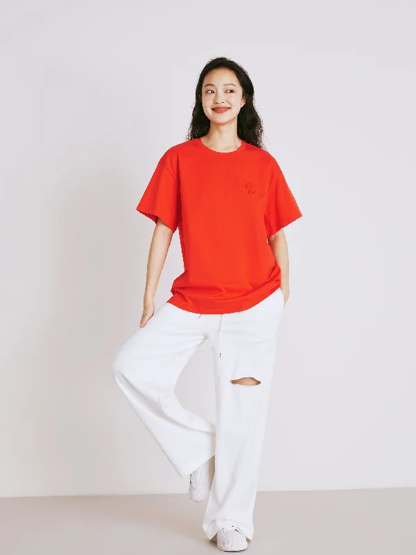 Torn Wide Leg Pants-White