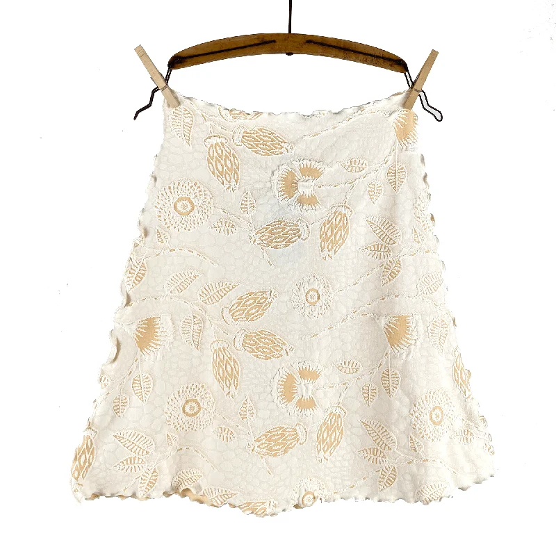 Off White Campanula Jacquard Knit Bias Skirt