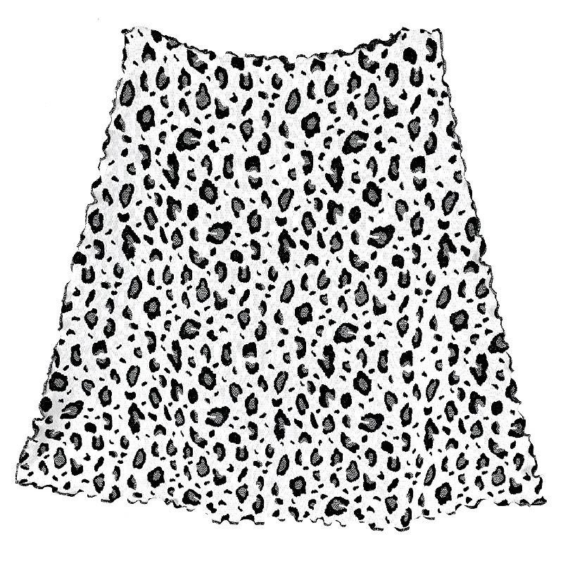 White Onca Jacquard Knit Bias Skirt