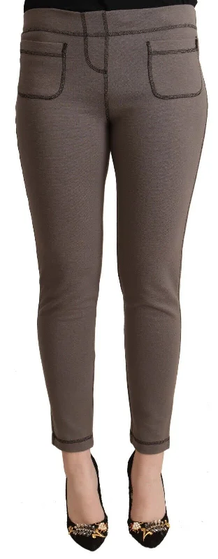 John Galliano Chic  Mid Waist Skinny Pants for Sophisticated Women's Style