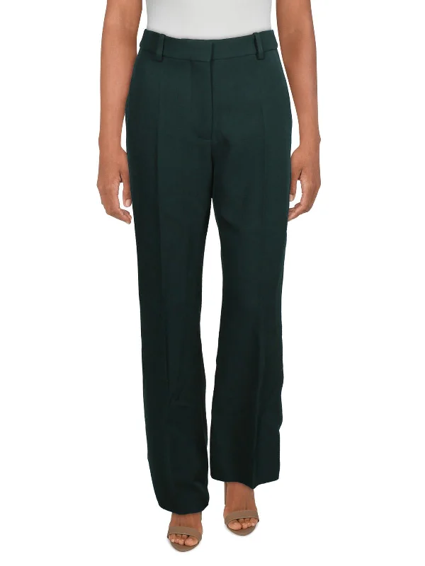 Womens Wool High Waist Dress Pants