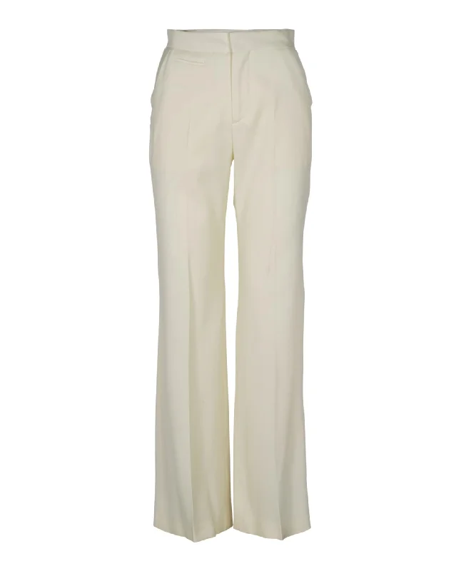 Wool Slim Fit Flare Pants