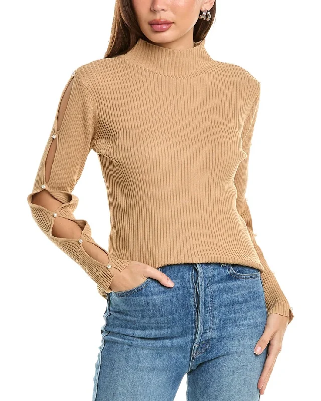 Nanette Nanette Lepore Ribbed Turtleneck Sweater