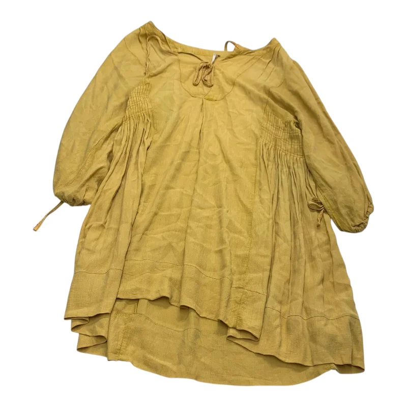 Dress Casual Short By Free People In Yellow, Size: Xs