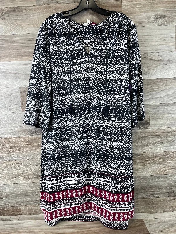 Black & White Dress Casual Midi Beachlunchlounge, Size M