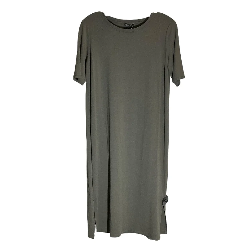 Green Dress Casual Midi Eileen Fisher, Size Xs