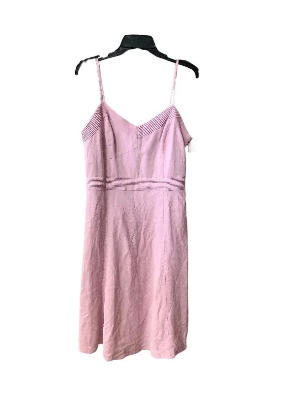 Pink Dress Casual Midi Loft, Size 10