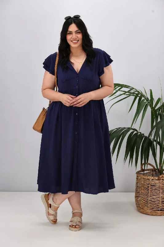 Boho Australia Ridley Dress Navy