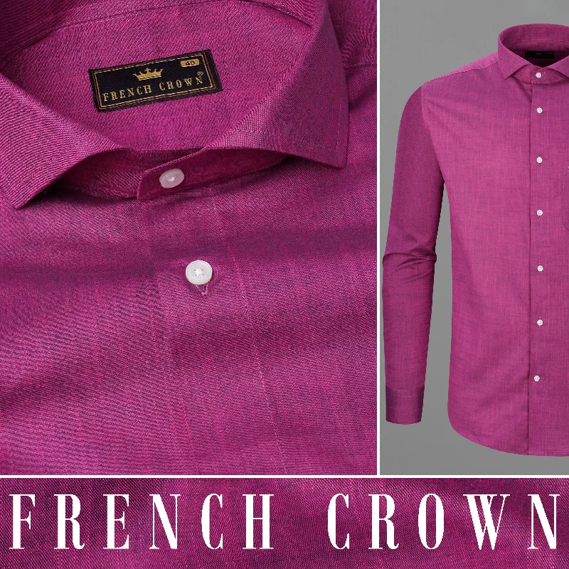 Hibiscus Purple Chambray Shirt