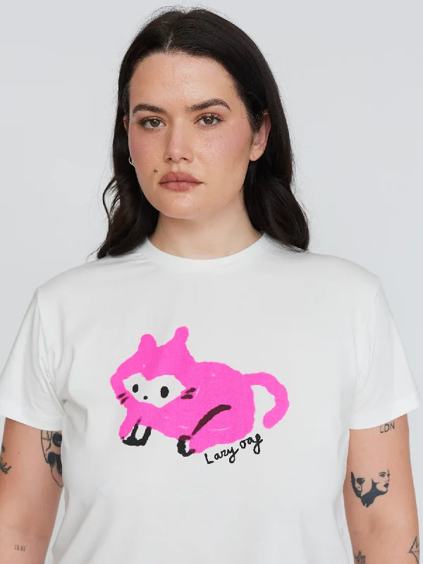 Pink Kitty Fitted Tee